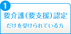 要介護(要支援)認定だけ受けられている方