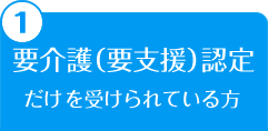要介護(要支援)認定だけ受けられている方