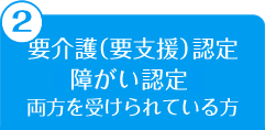 要介護(要支援)認定・障がい者認定両方を受けられている方